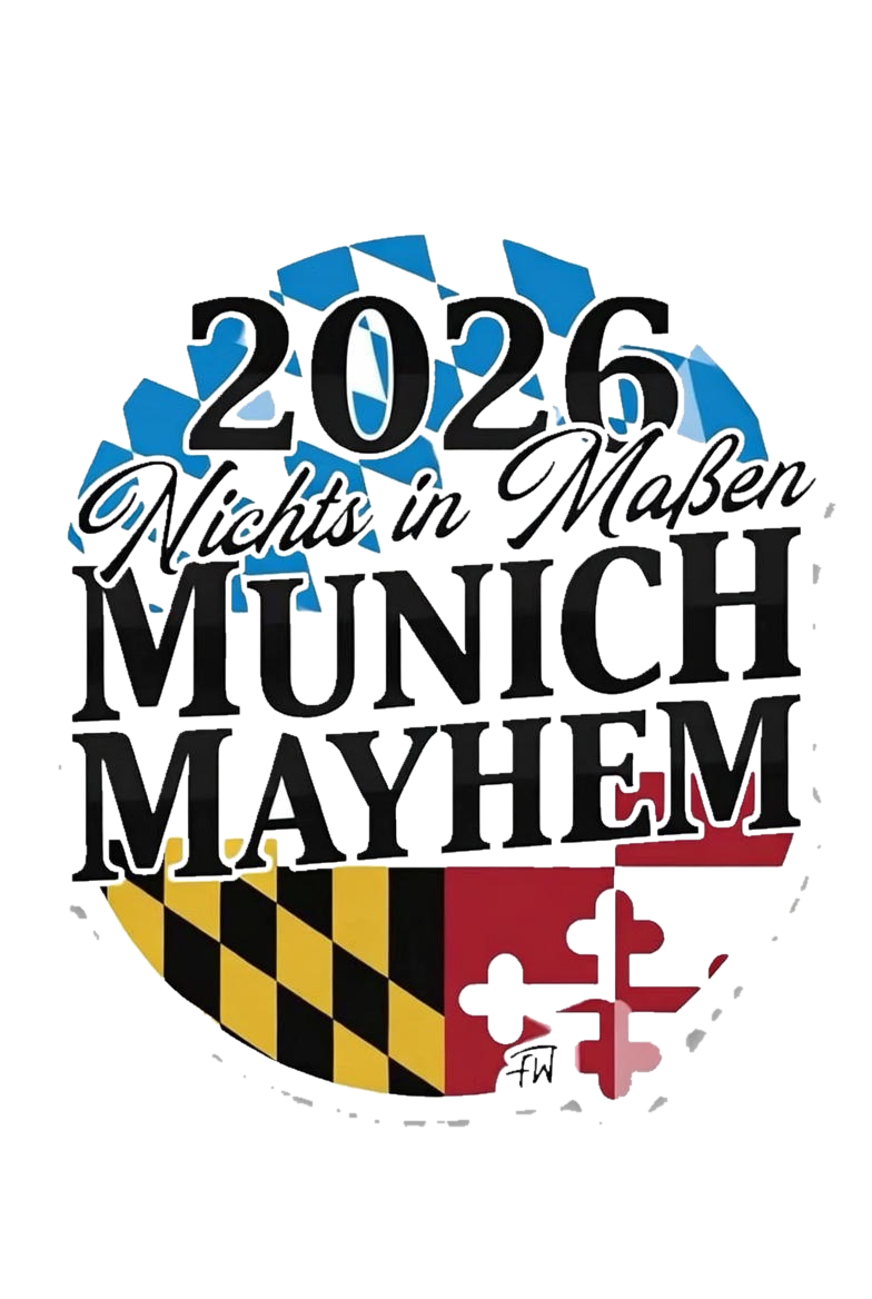 2026 Nichts in Maßen Munich Mayhem logo with Bavarian and Maryland motifs
